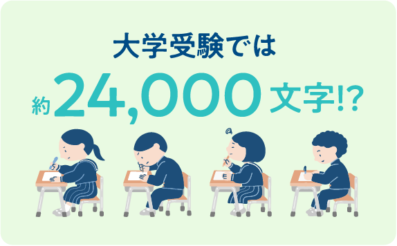 大学受験では約24,000文字!?