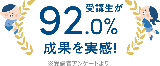 92.0%の受講生が成果を実感！